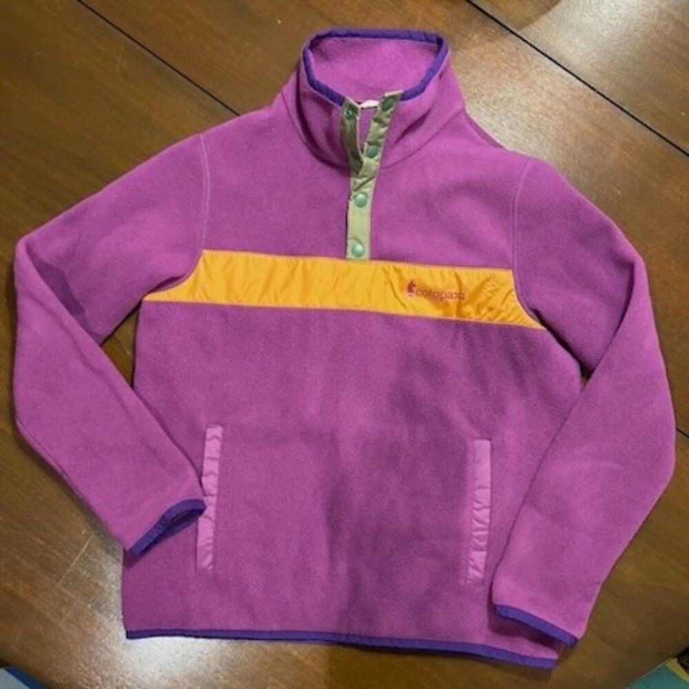 Cotopaxi Teca Purple Fleece with Stripe and Pocket - women's Size M